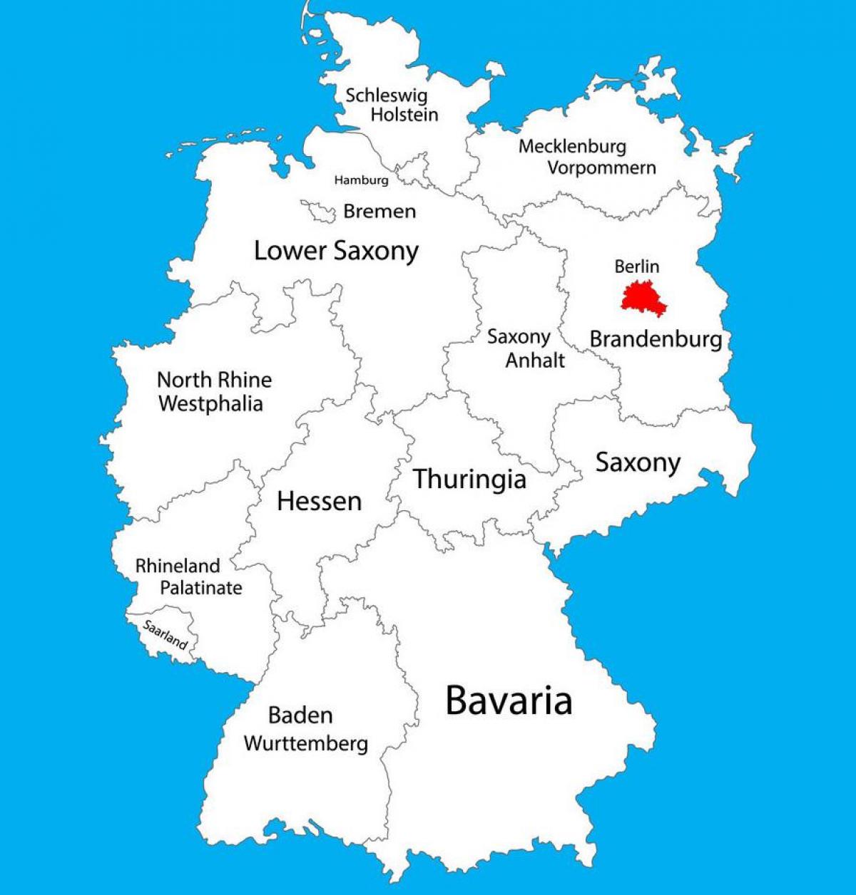 Deutschland-Karte zeigt berlin