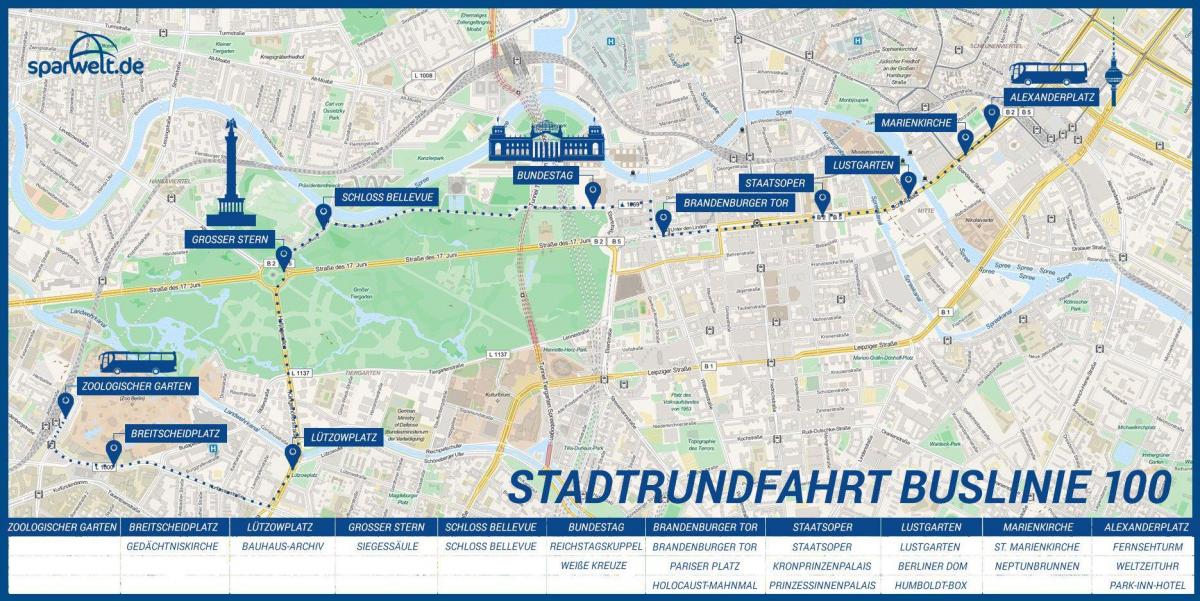 Bus 100 berlinrouteKarte Berlinbus 100 Fahrplan (Deutschland) Bus 100 berlinrouteKarte Berlinbus 100 Fahrplan (Deutschland)