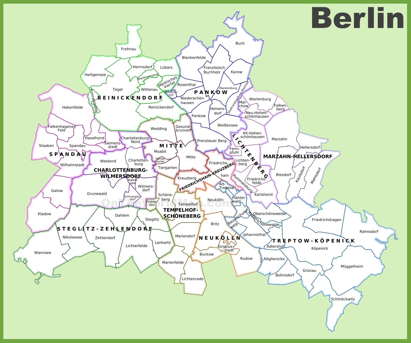 Karte Stadtplan Von Berlin - Pharus - Pharus Historischer Stadtplan