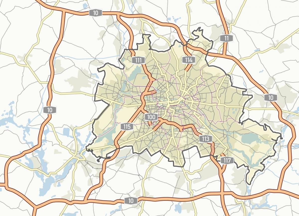 Straßenkarte von berlin, Deutschland