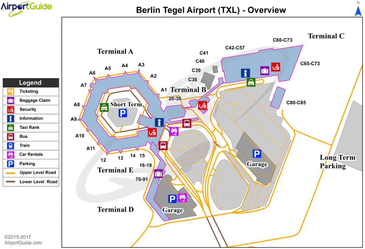 Berliner Flughäfen Karte anzeigen