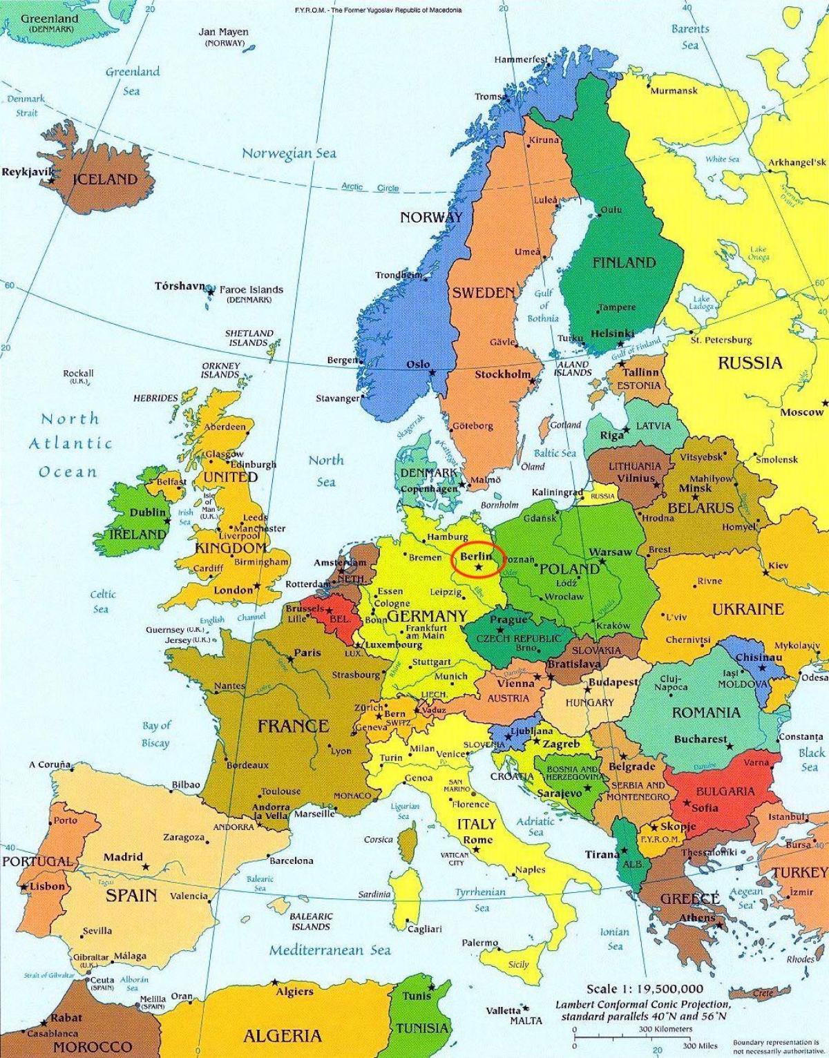 Landkarte von berlin-Karte Europa