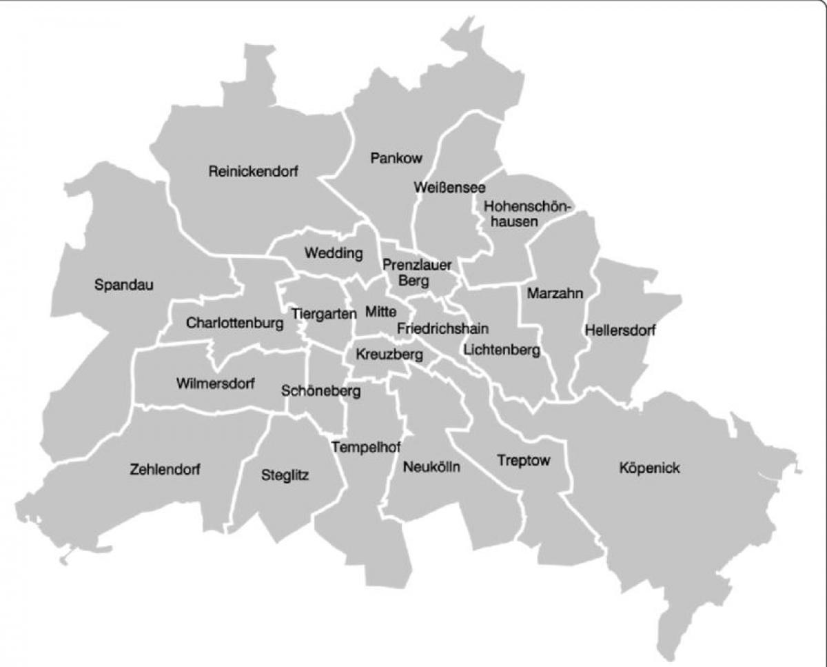 Berlin Kiez-Karte - Berliner Stadtteile (Karte) (Deutschland)