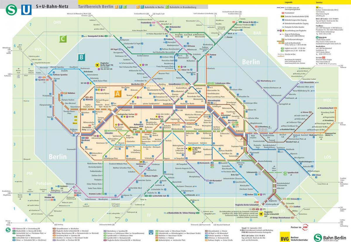 Karte U-Bahn berlin