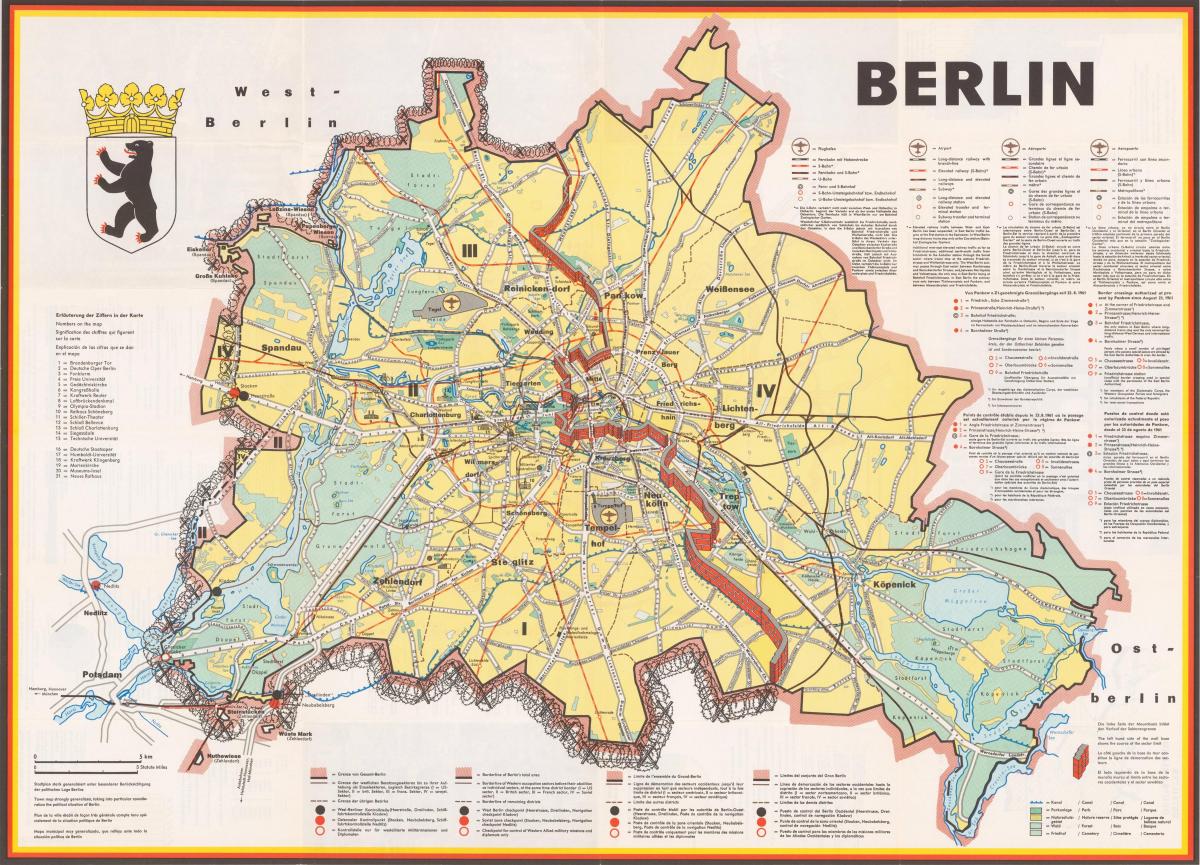 Karte der Berliner Mauer-route