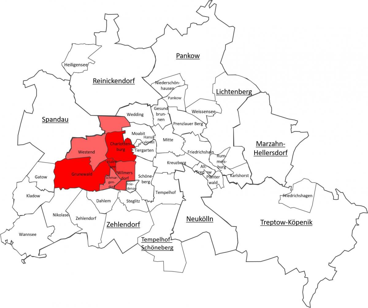 Charlottenburg berlin-map - Karte von charlottenburg berlin (Deutschland)