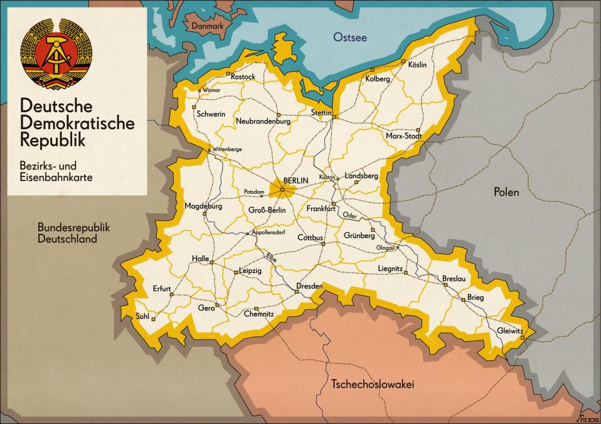 Karte der ddr-berlin