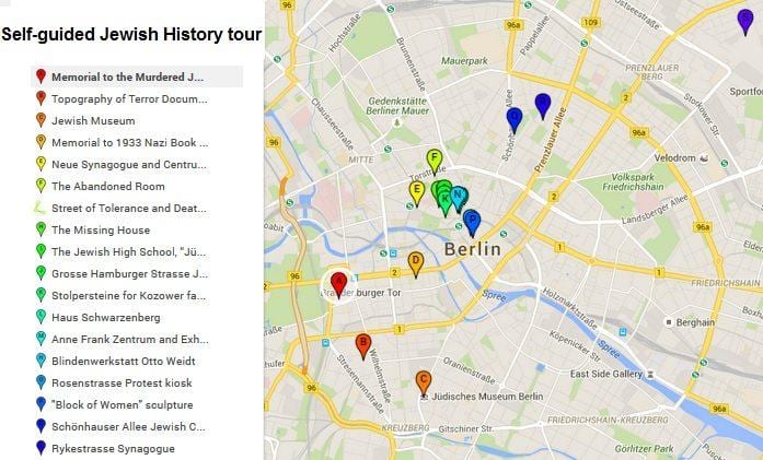 Karte von jüdisches Viertel berlin