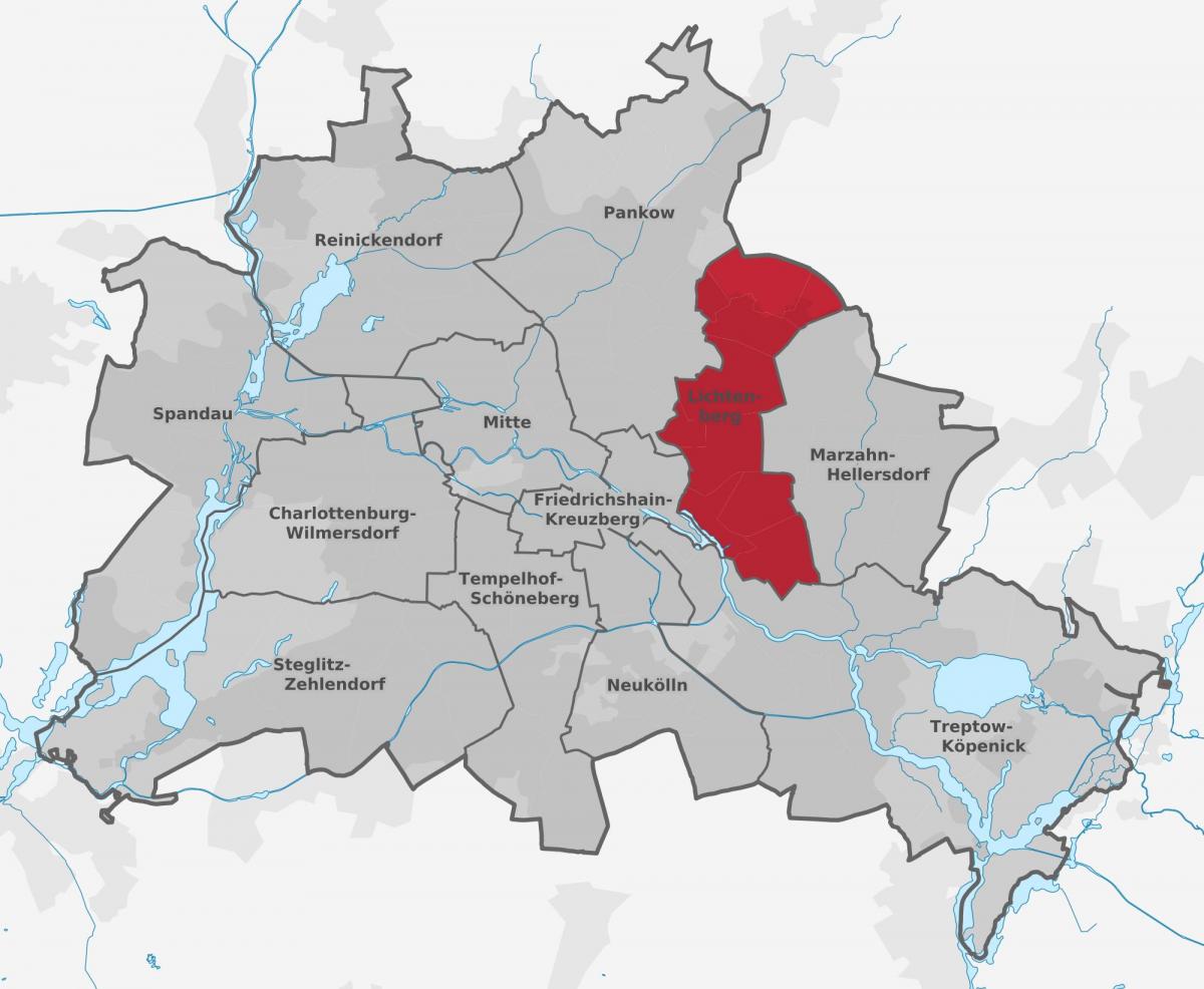 Lichtenberg berlin-map - Karte von lichtenberg berlin (Deutschland)