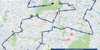 Karte der berlin-marathon 