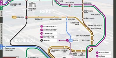Karte von berlin s9 Zug
