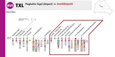 Berlin txl-bus route map