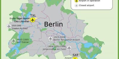 Karte von Flughafen Berlin tempelhof